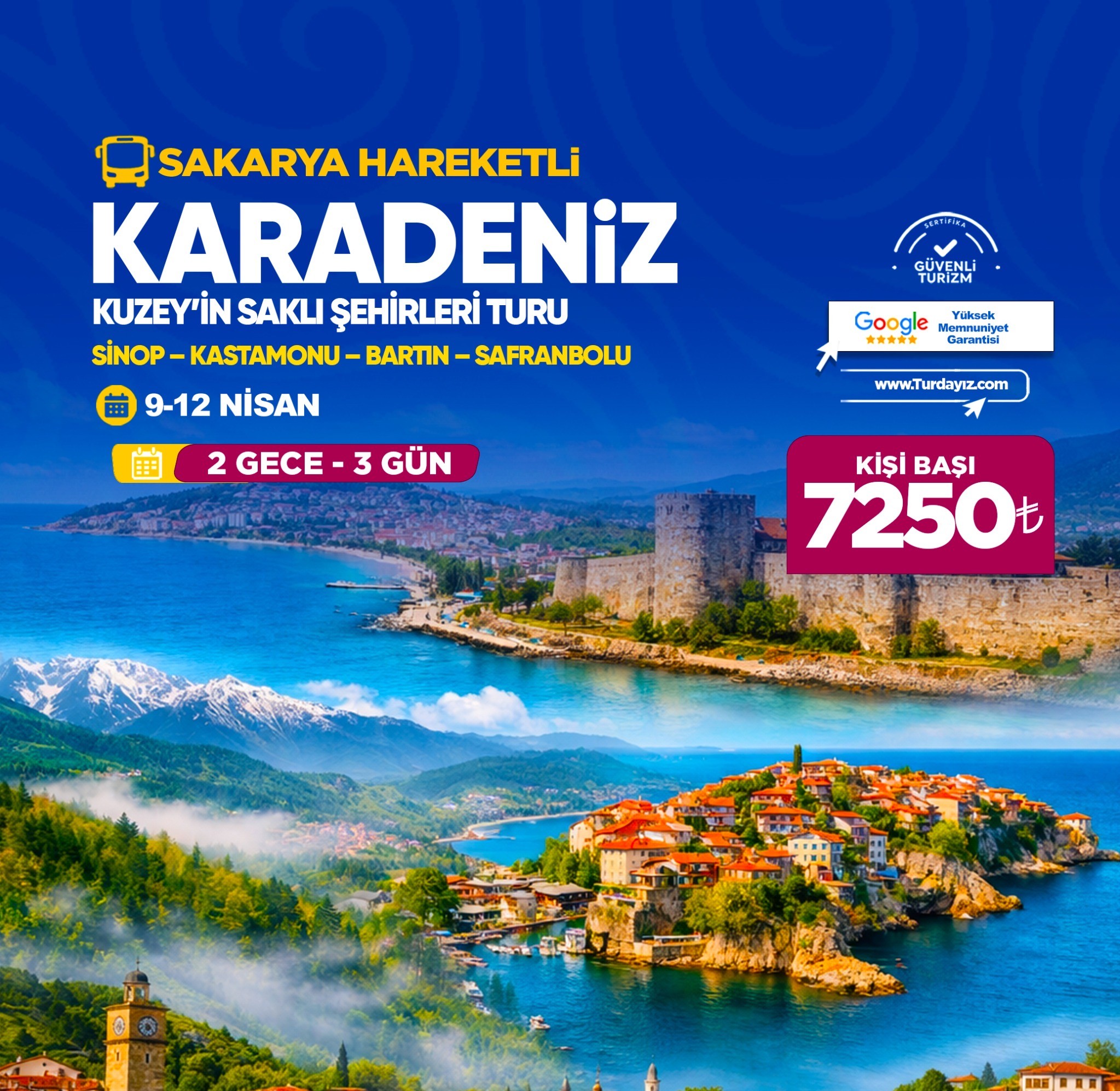 KUZEYİN SAKLI ŞEHİRLER TURU (BATI KARADENİZ)