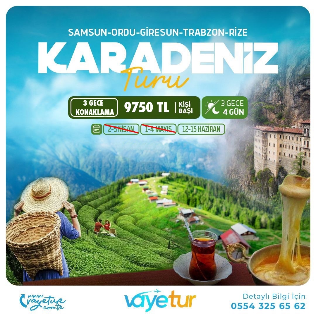 KARADENİZ TURU 3 GECE 4 GÜN