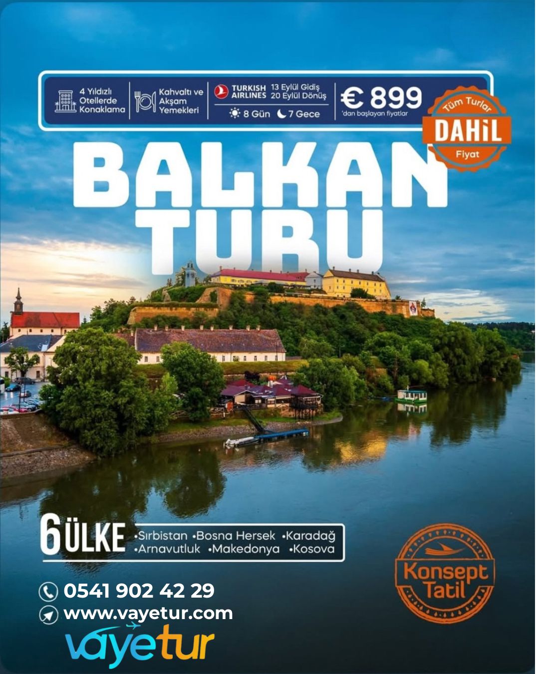 7 GECE 8 GÜN BALKAN TURU