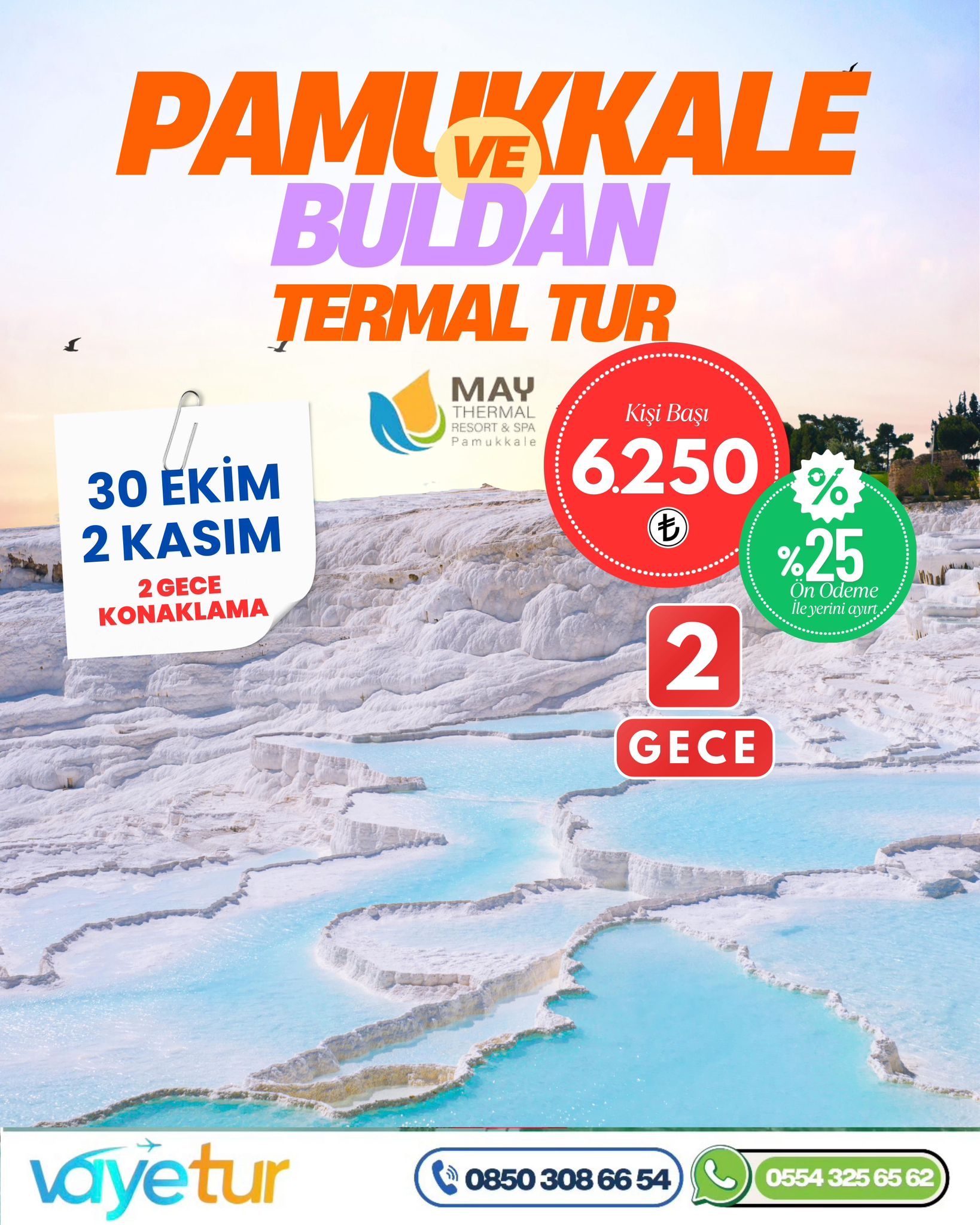 PAMUKKALE BULDAN TERMAL TUR